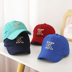 Kids Baseball Cap K Embroidery Sun Protection Sunshade Hat