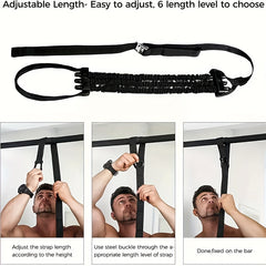 3pcs Pull Up Assist Set Elastic Strap Wrist Hooks Gym Power Training