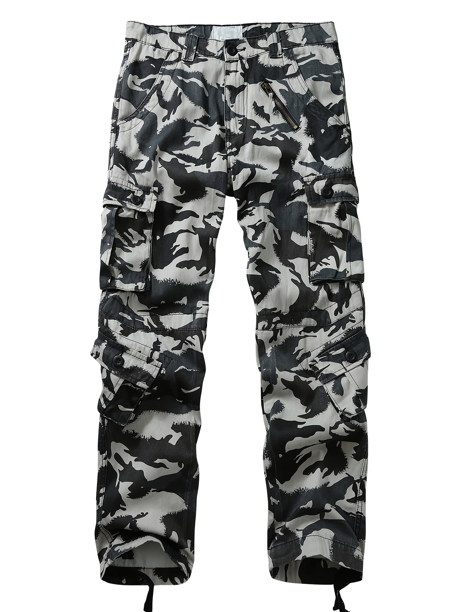 AKNAVY Camo Cargo Pants Men's Outdoor Cotton Loose Fit