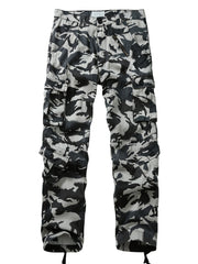 AKNAVY Camo Cargo Pants Men's Outdoor Cotton Loose Fit