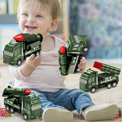 Pull Back Military Armored Car Toy Rocket Car