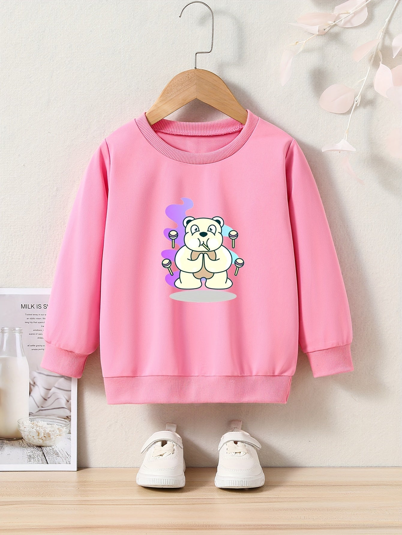 OERYUI Singing Bear Graphic Sweatshirt Kids Pullover Christmas Gift