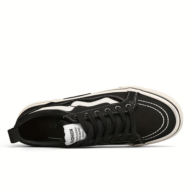 Men's Lace up Canvas Sneakers Skate Shoes Good Grip