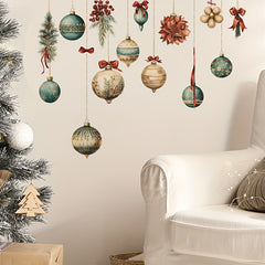 Christmas Wall Decal Merry Christmas Hanging Red Berry Wall Stickers