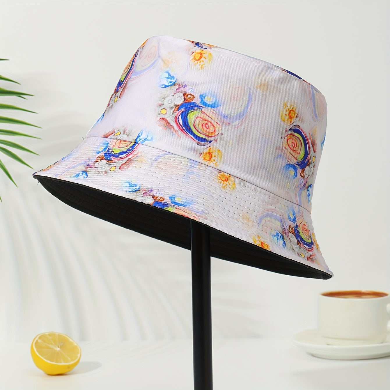 Boho Tie Dye Bucket Hat Vintage Fisherman Cap