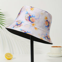 Boho Tie Dye Bucket Hat Vintage Fisherman Cap