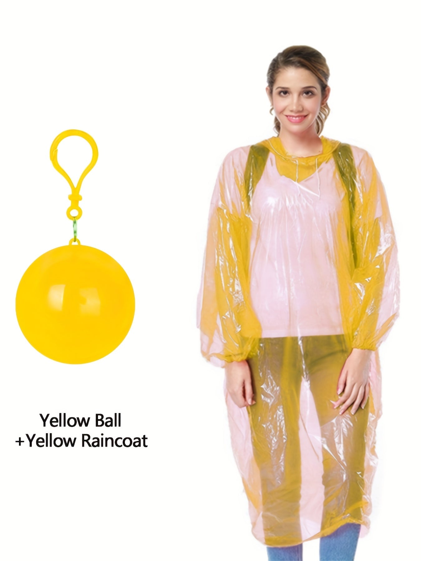 Lightweight Waterproof Rain Poncho with Drawstring Hood