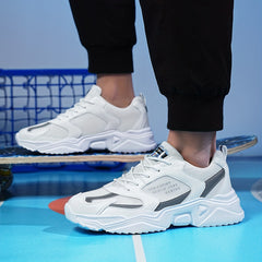 Men's Chunky Lace Up Mesh Sneakers Casual Walking Shoes