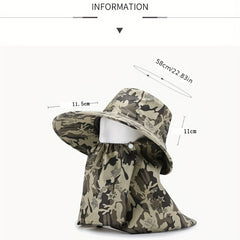 Sun Protection Fishing Hat with Neck Flap and Face Cover