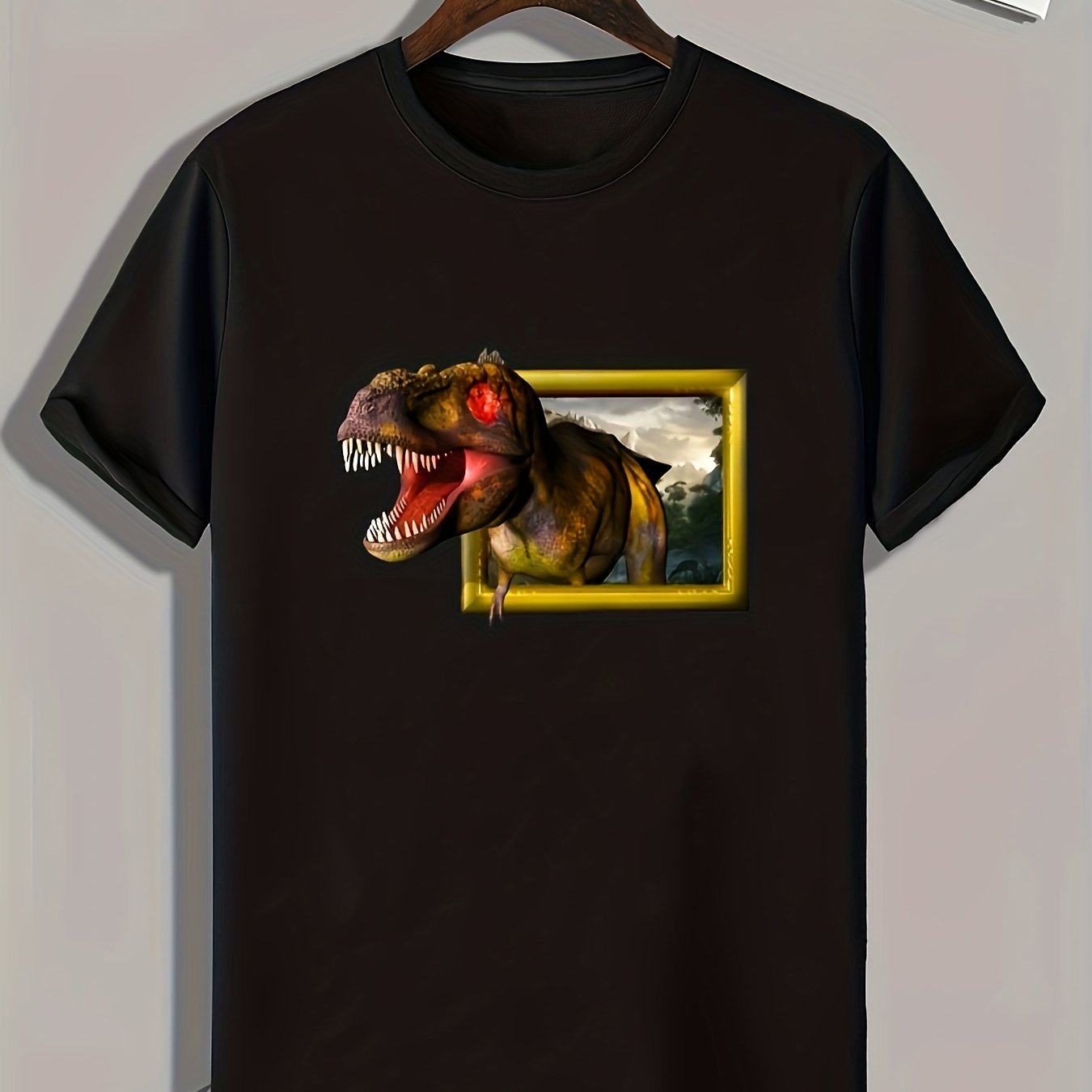 Dinosaur 3D Print Men's Graphic T-shirt for Summer