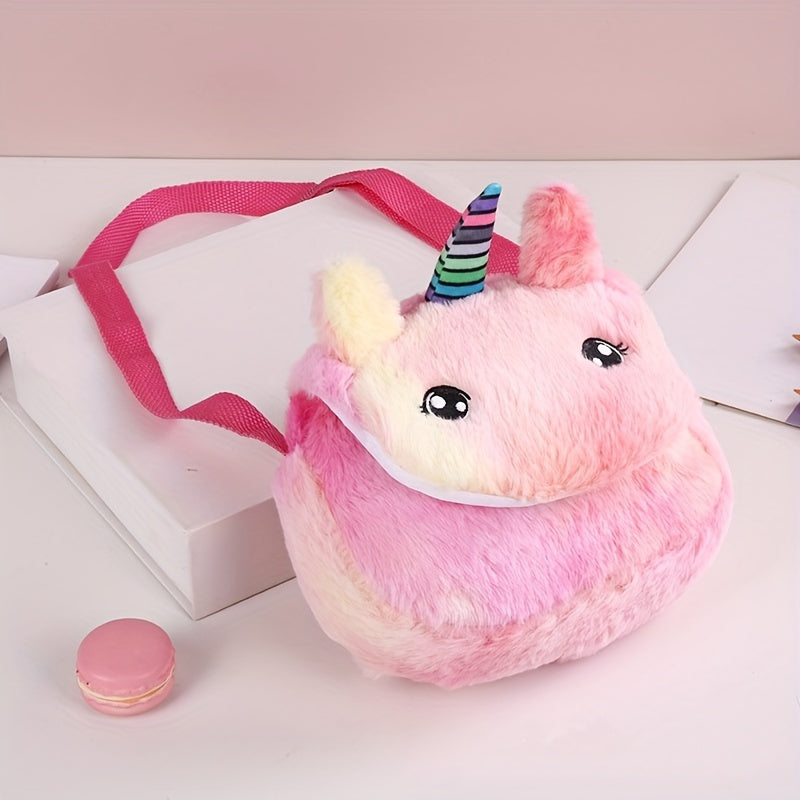 Lovely Unicorn Plush Satchel Girl's Shoulder Bag Mini Coin Purse