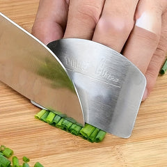 2pcs Stainless Steel Finger Guards for Slicing - Reusable Kitchen Metal Cutting