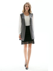 Sleeveless Lapel Blazer Vest Coat Slim Fit