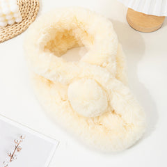 Faux Fur Collar Scarf Women Neck Shrug Spring Fall Winter Coat Dress