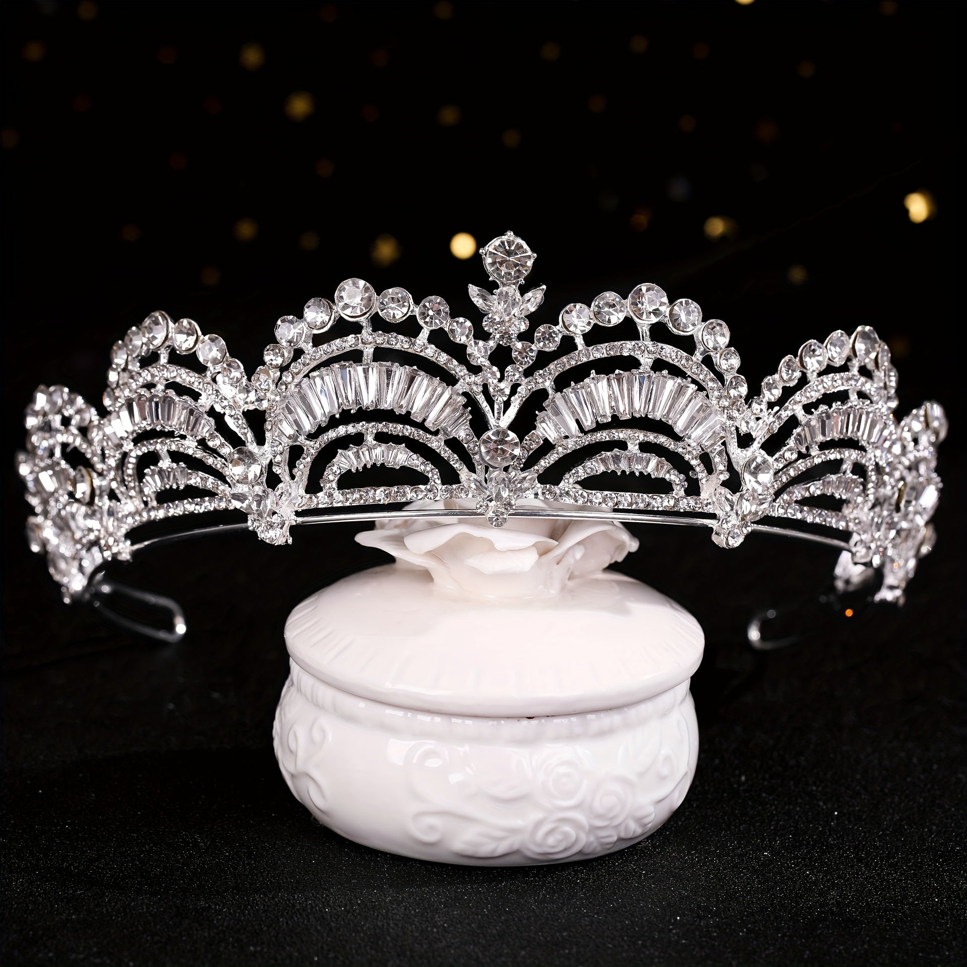 Bridal Rhinestone Tiara Crown Crystal Hairpiece
