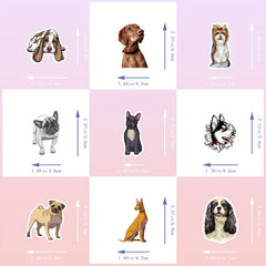100pcs Cartoon Dog Stickers Waterproof Vinyl Animal Stickers