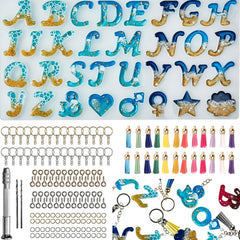 168Pcs Alphabet Resin Molds Kit Silicone Molds For Casting DIY Letter & Ornament