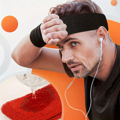 4pcs Sweat Wicking Towel Headbands for Men Stylish Nylon Yoga & Fitness Bands