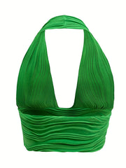 Sexy Plunging Halter Cami Top Women's Lingerie