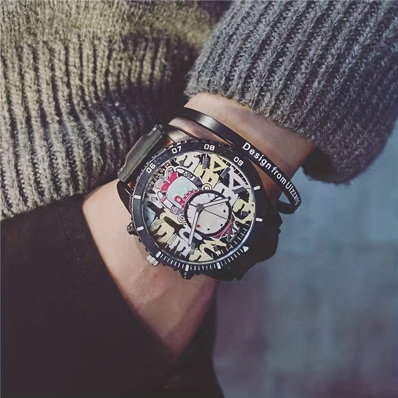 Hip Pop Large Dial Wrist Watch for Children