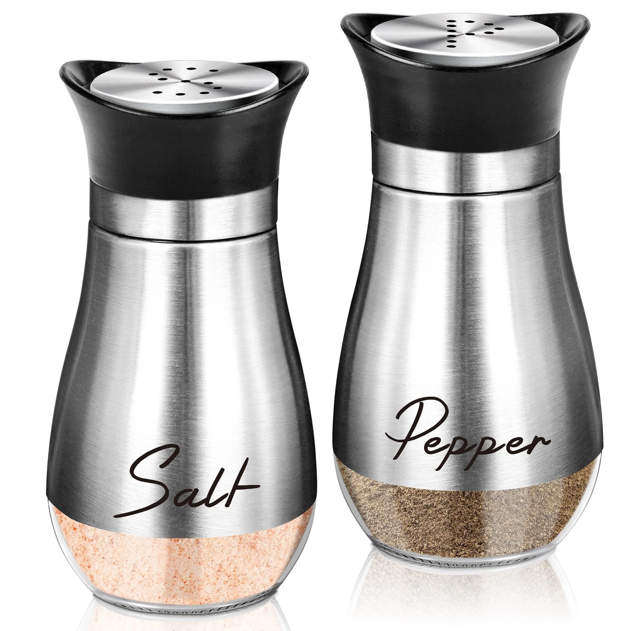 2pcs Pepper Grinder Glass Spice Mill Manual Salt Grinder Spice Crusher