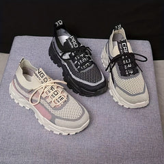 Women's Knitted Running Shoes Lightweight Sports Footwear