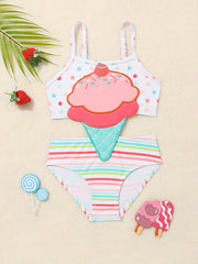 2pcs Toddler Girls Bikini Tankini Swimsuit Set for Beach Fun
