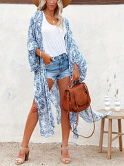 Boho Cover Up Women's Plus Paisley & Scarf Print