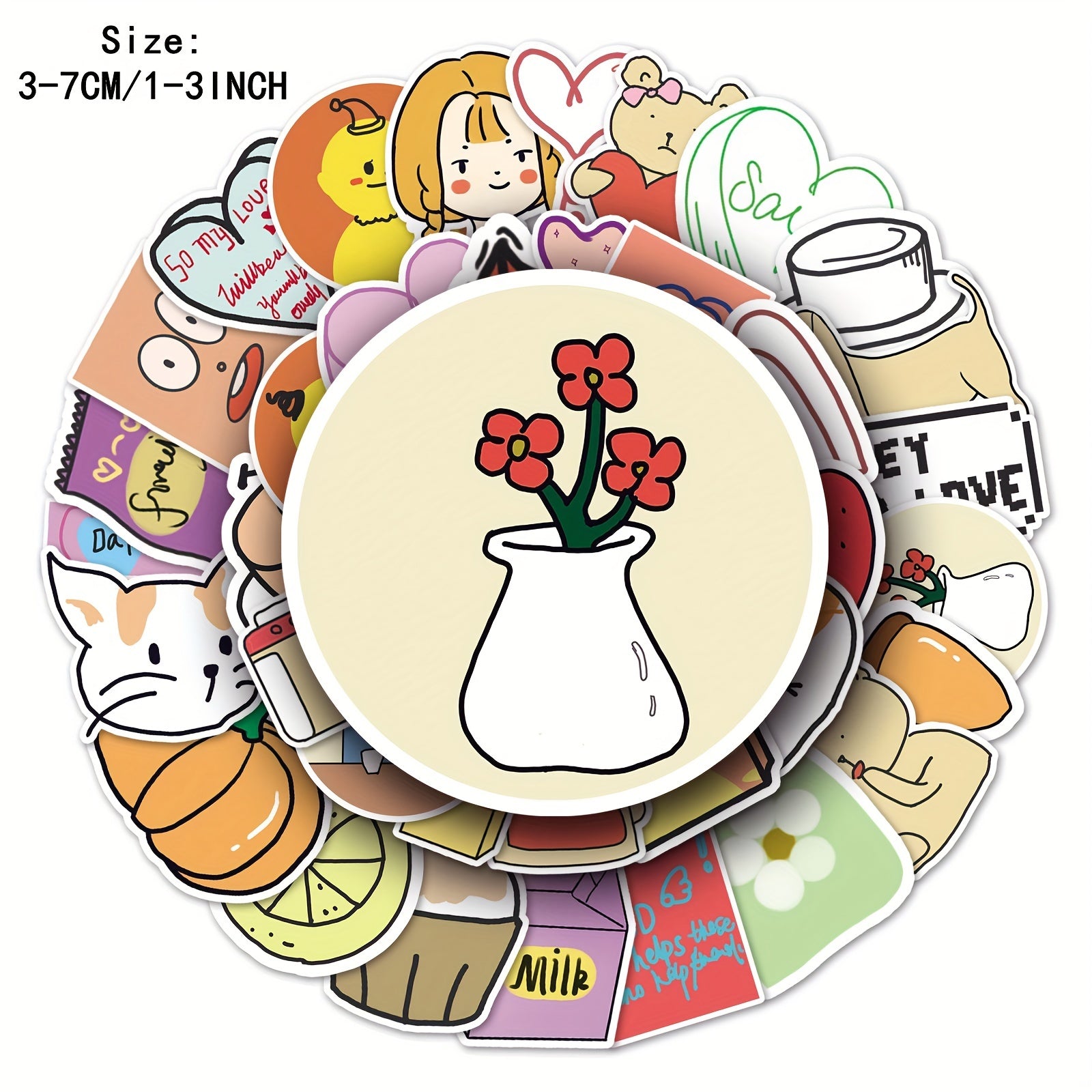 50pcs Cartoon Graffiti Stickers for Laptops Helmets DIY Decoration Waterproof