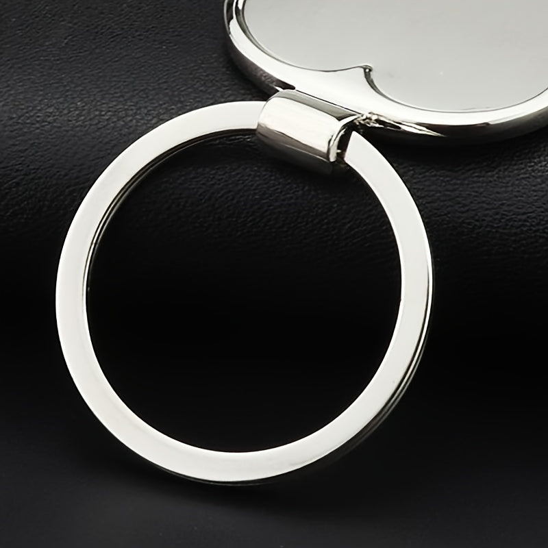 1pc Metal Keychain Blank Keyring Stainless Steel Keyplate