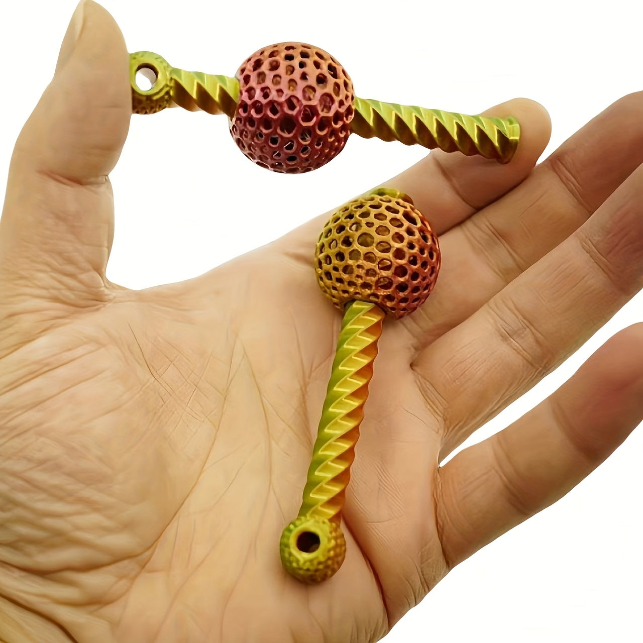 2pcs Gradient Decompression Rotating Mallet Office Adult Toy