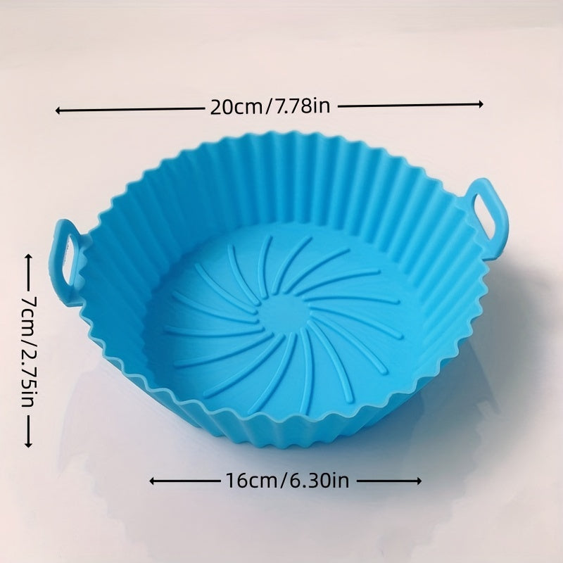 Silicone Air Fryer Liner 16cm Round Reusable Baking Tray Oven Accessories