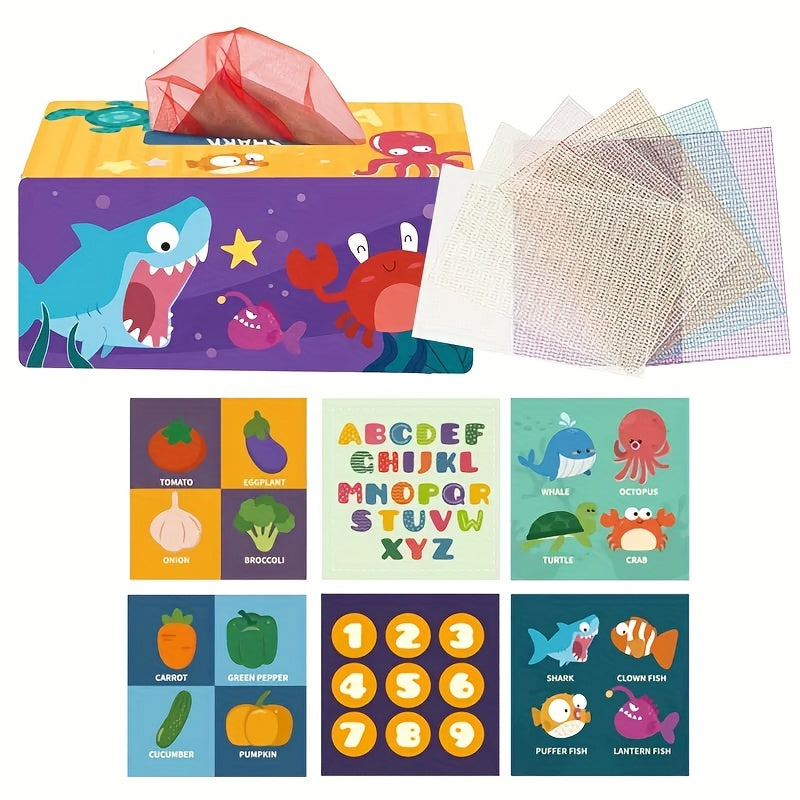 Baby Tissue Box Toy for 6-12 Months Boy Girl - Soft Crinkle Sensory Toy