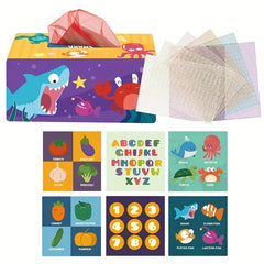 Baby Tissue Box Toy for 6-12 Months Boy Girl - Soft Crinkle Sensory Toy