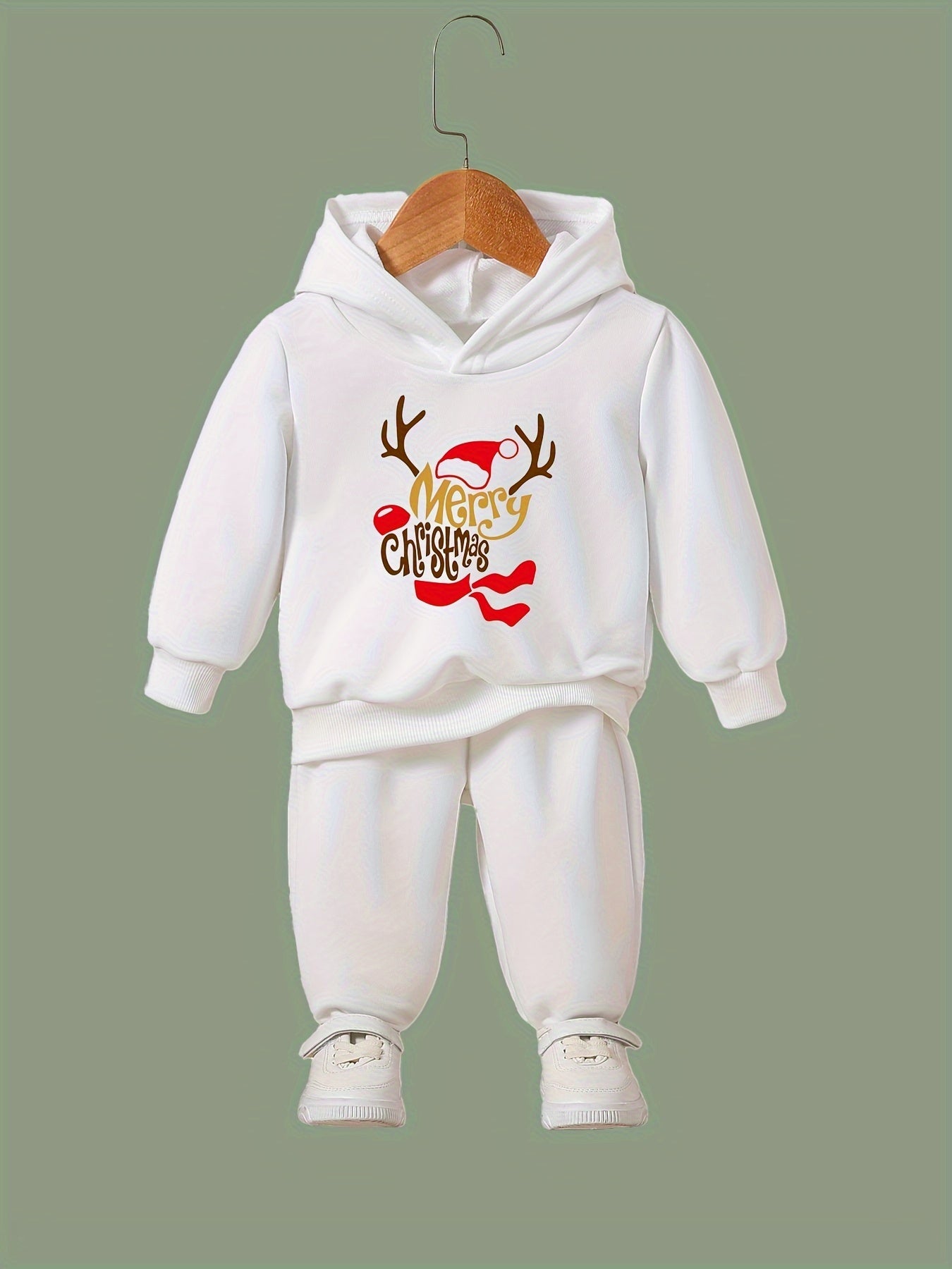 Girls Merry Christmas Hoodies Jogger Pants Set