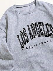 Cozy Letter Print Sweatshirt for Women