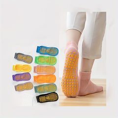 2 Pairs Women's Non Slip Yoga Socks with Extra Grips