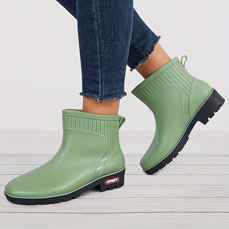 Women's Waterproof Ankle Boots Platform Comfortable Stylish Outdoor Rain Boots