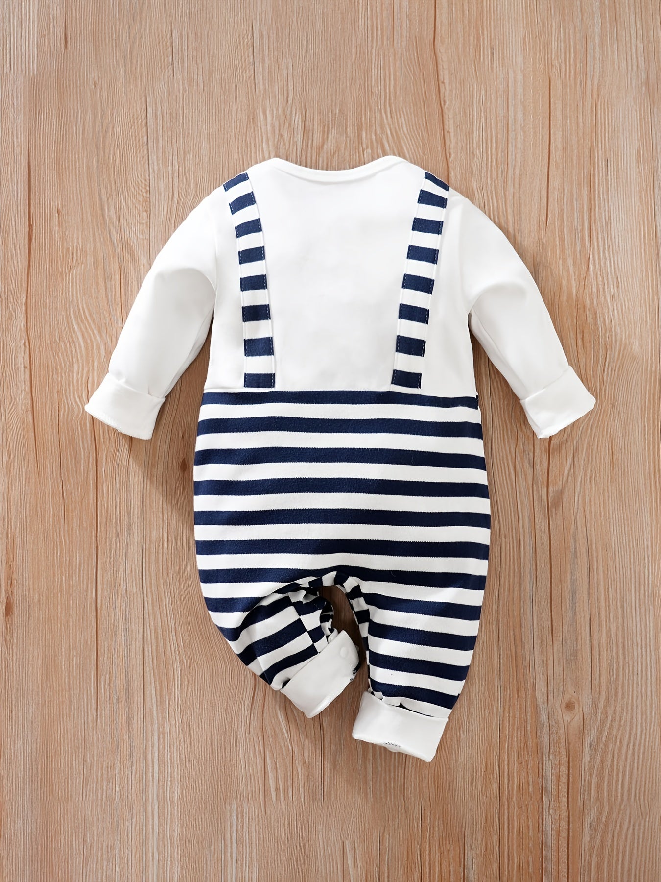 Baby Boys Navy Striped Long Sleeve Bodysuit