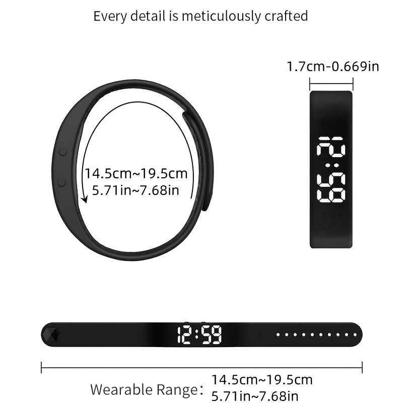 Unisex Sports USB Electronic Watch - Pedometer & Alarm Clock