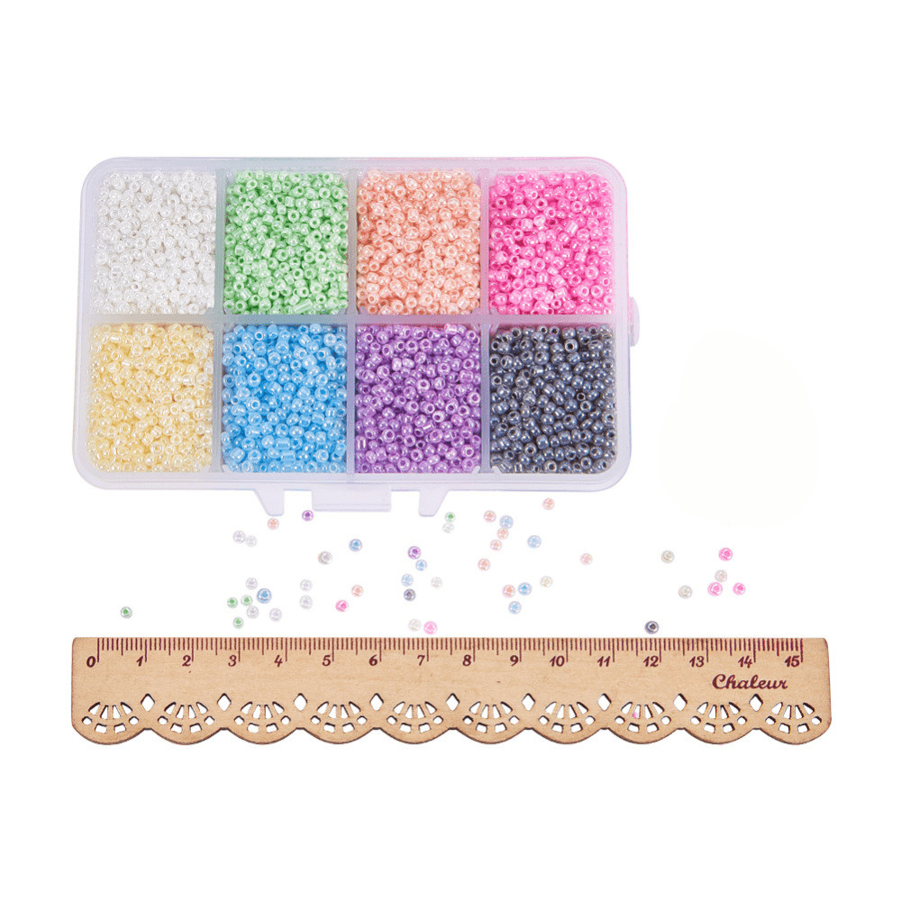 12/0 Multicolor Glass Seed Beads 2mm 1mm Hole for DIY Jewelry Making