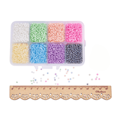 12/0 Multicolor Glass Seed Beads 2mm 1mm Hole for DIY Jewelry Making