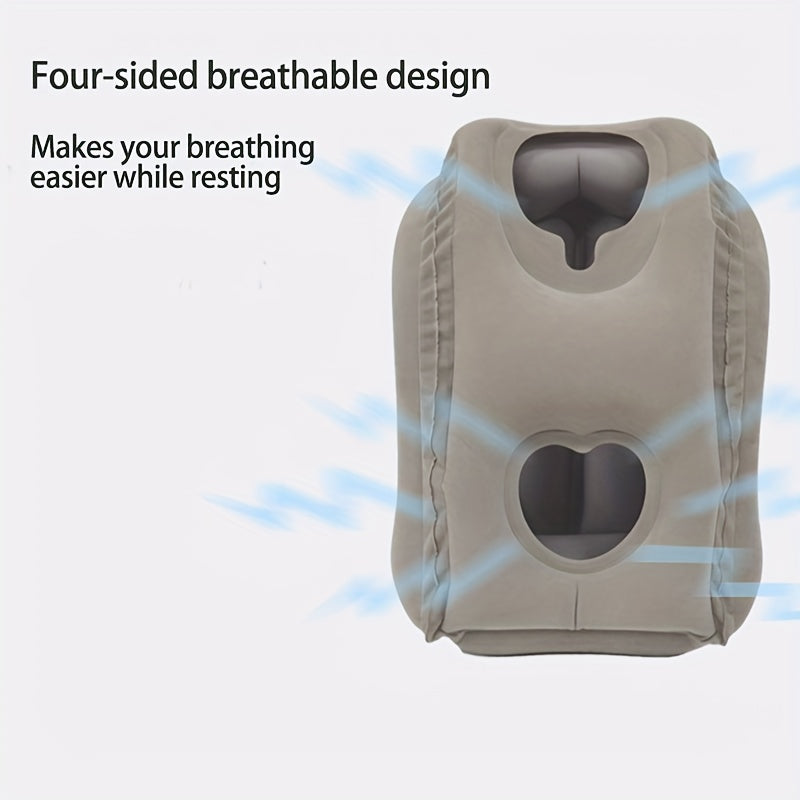 Inflatable Travel Pillow for Neck and Waist Support, Portable and Comfortable