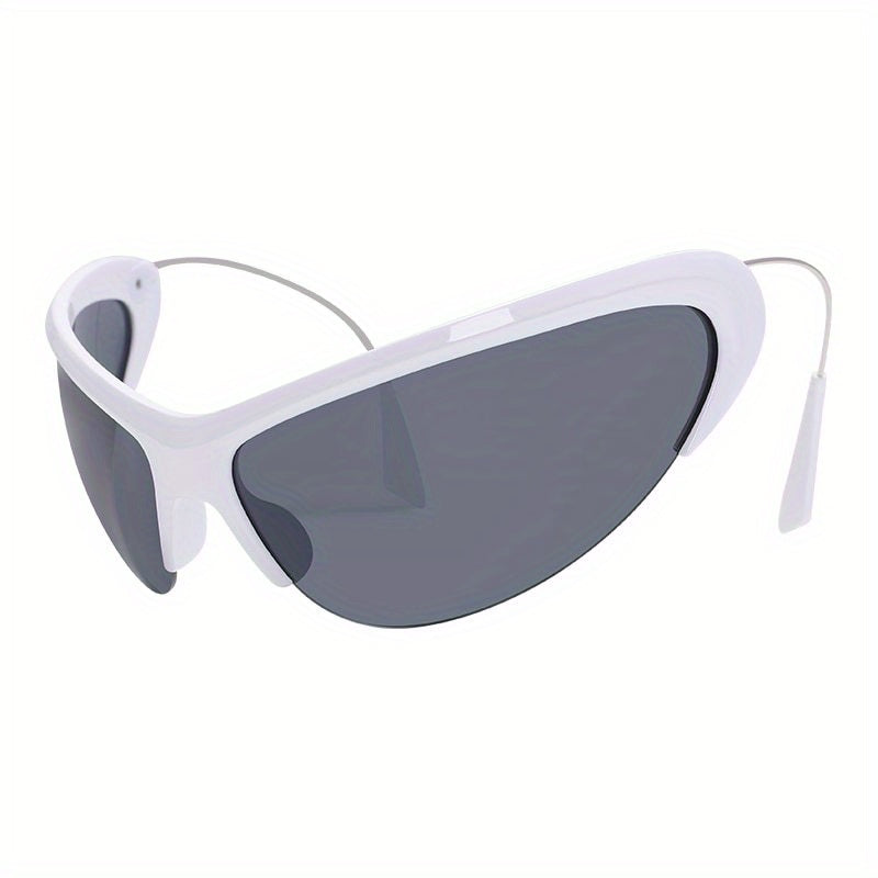 Y2K Semi Rimless Sunglasses UV400 Sun Shades