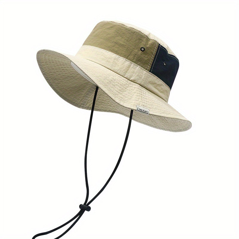 Vintage Wide Brim Waterproof Boonie Sun Hat for Outdoor Activities