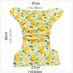 Skin Friendly Cloth Diapers For Infants Leak Proof Printed Brushed Lining