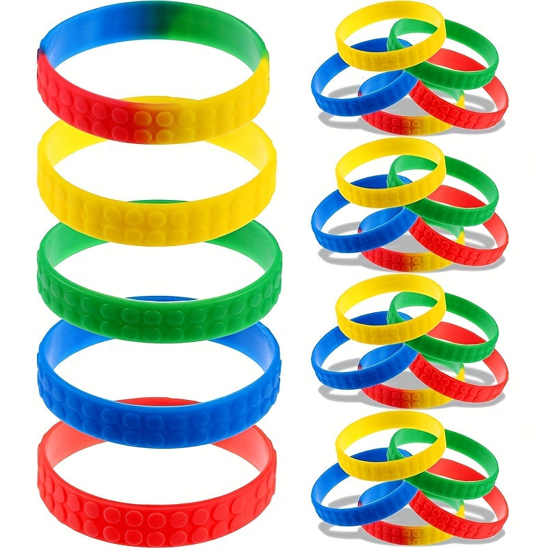Silicone Wristband Building Blocks for Sports and Play
