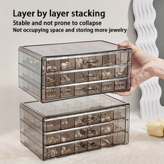 Mini Jewelry Storage Cabinet Transparent Dressing Table Box