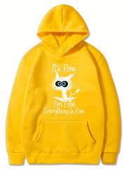 Funny Cat Graphics Girls' Long Sleeve Casual Hoodie Sweatshirt