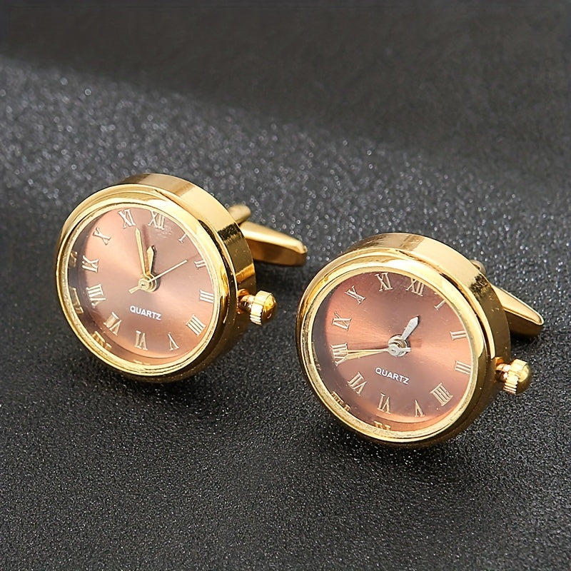 Men's Watch Cufflinks Rotating Clock Cufflinks Romantic Clothing Shirt Cufflinks